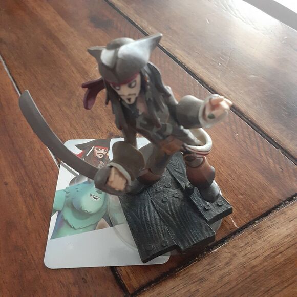 Disney Infinity Captain Jack Sparrow Pirates Of The Caribbean Figure & Card - Picture 1 of 2
